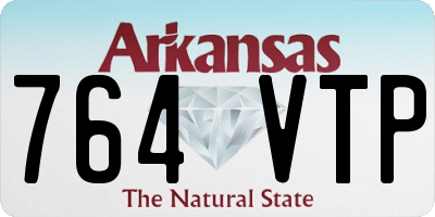 AR license plate 764VTP