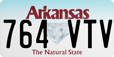 AR license plate 764VTV