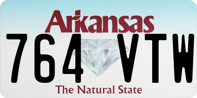 AR license plate 764VTW