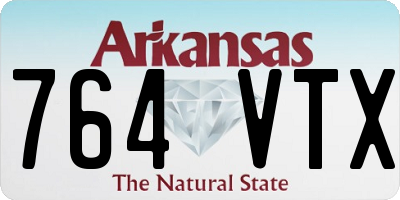 AR license plate 764VTX