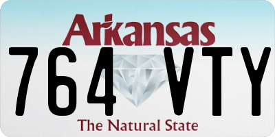 AR license plate 764VTY