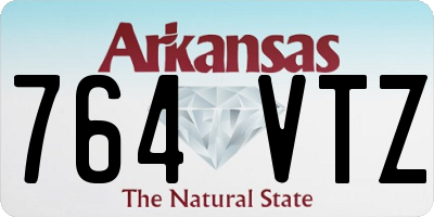 AR license plate 764VTZ