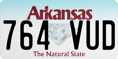 AR license plate 764VUD