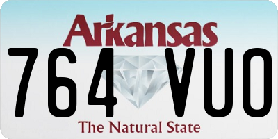 AR license plate 764VUO