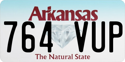 AR license plate 764VUP