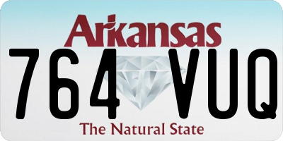 AR license plate 764VUQ