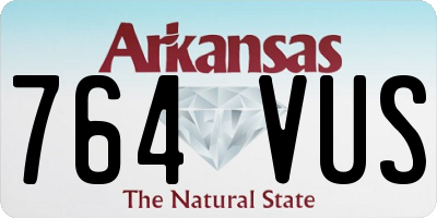 AR license plate 764VUS