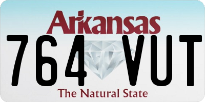AR license plate 764VUT