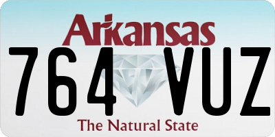 AR license plate 764VUZ