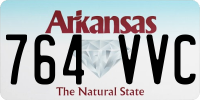 AR license plate 764VVC