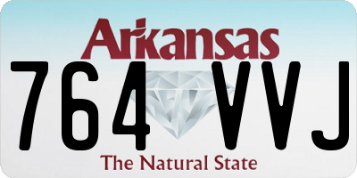 AR license plate 764VVJ