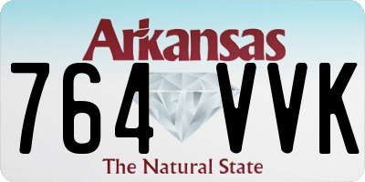 AR license plate 764VVK