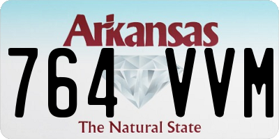 AR license plate 764VVM