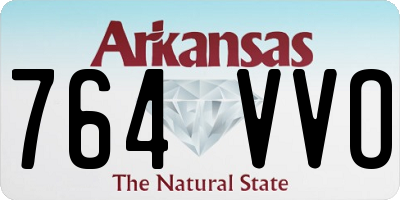 AR license plate 764VVO