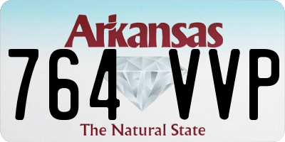 AR license plate 764VVP