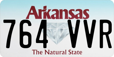 AR license plate 764VVR