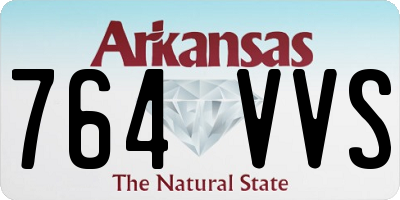AR license plate 764VVS