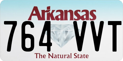 AR license plate 764VVT