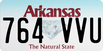 AR license plate 764VVU