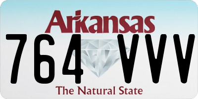 AR license plate 764VVV