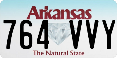 AR license plate 764VVY
