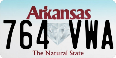 AR license plate 764VWA