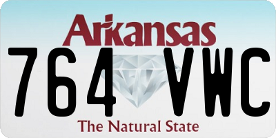 AR license plate 764VWC