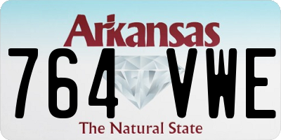 AR license plate 764VWE
