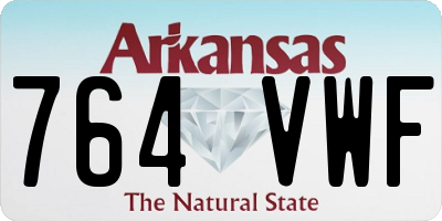 AR license plate 764VWF