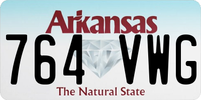 AR license plate 764VWG