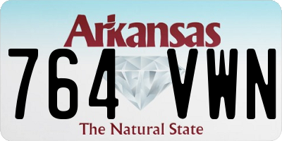 AR license plate 764VWN