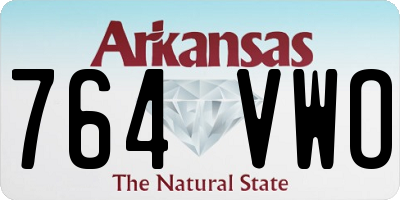 AR license plate 764VWO