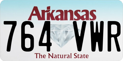 AR license plate 764VWR