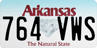AR license plate 764VWS
