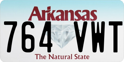 AR license plate 764VWT
