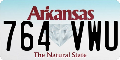 AR license plate 764VWU