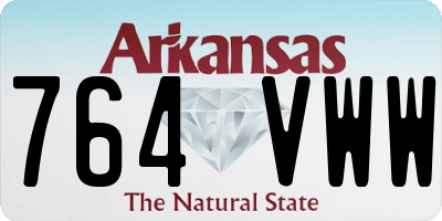 AR license plate 764VWW