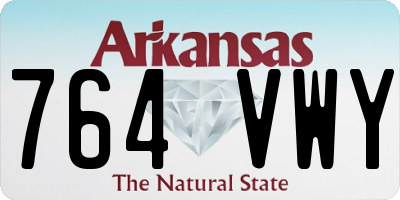 AR license plate 764VWY