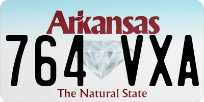 AR license plate 764VXA
