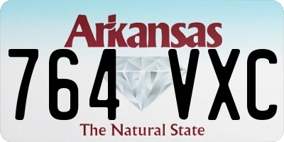 AR license plate 764VXC