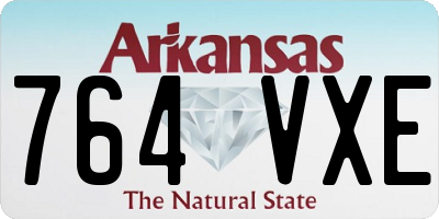 AR license plate 764VXE