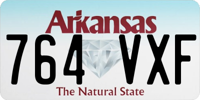 AR license plate 764VXF