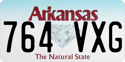 AR license plate 764VXG