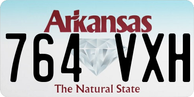 AR license plate 764VXH