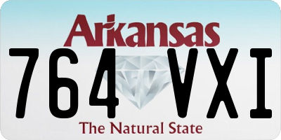 AR license plate 764VXI