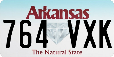 AR license plate 764VXK