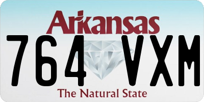 AR license plate 764VXM