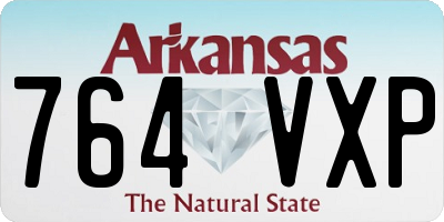 AR license plate 764VXP