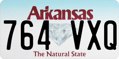 AR license plate 764VXQ