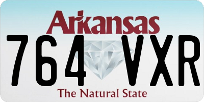 AR license plate 764VXR